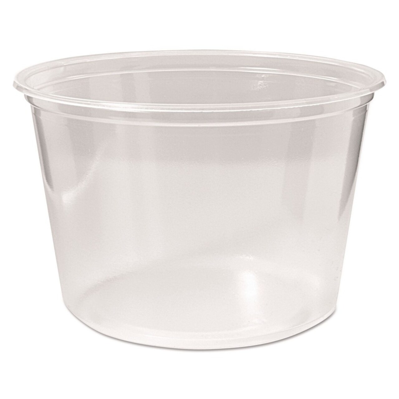 Fabri-Kal 4.6 in. Diameter x 3 in. h 16 oz Microwavable Plastic Deli Containers - Clear (500/Carton)
